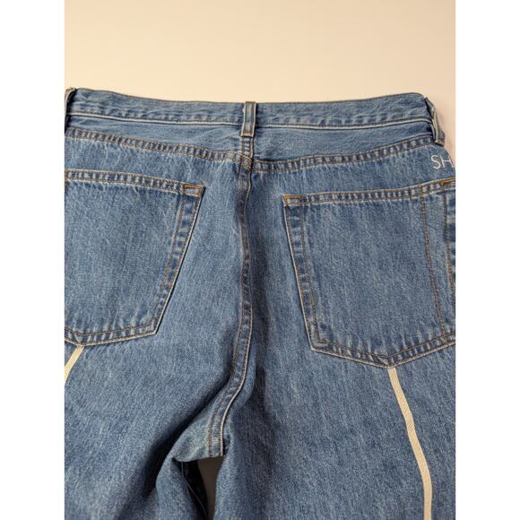 Still Here Childhood Jeans Thin Bone Hand Painted Line Med Blue 29 - Picture 13 of 16